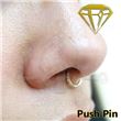 Segmented Hoop with Edge Jewels - 14K