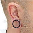 Black Steel Threaded Flesh Tunnel.