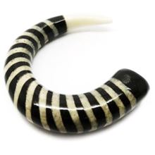 Zebra Ear Spiral made from organic horn