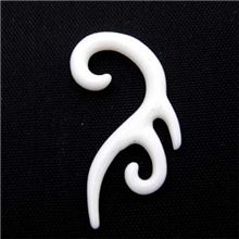 Tribal Ear Spiral White color, made in Acrylic