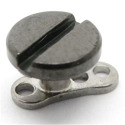 Black screw titanium microdermal