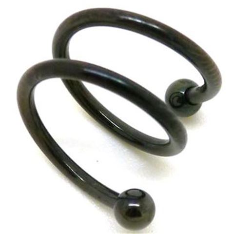 Black steel double spiral.