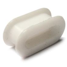 Oval white silicone flesh tunnel