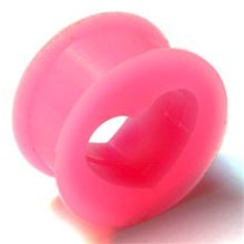 pink heart silicon flesh tunnel