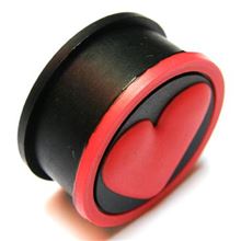 Red heart silicone plug