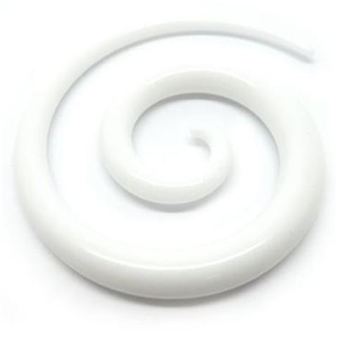 Espiral Larga Acrílico. Blanco
