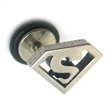 Surgical steel Fake Plug. SUPERMAN