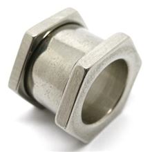 Nut in raw steel and black steel (expander)