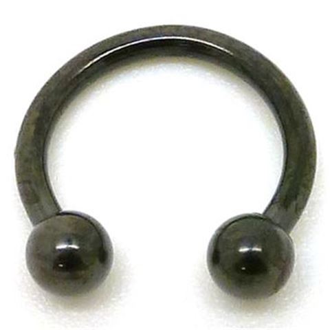 Black steel circular barbel