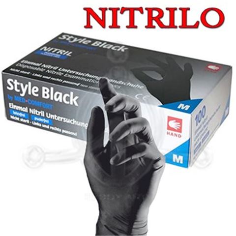 Guantes de Nitrilo NEGRO de Style Black