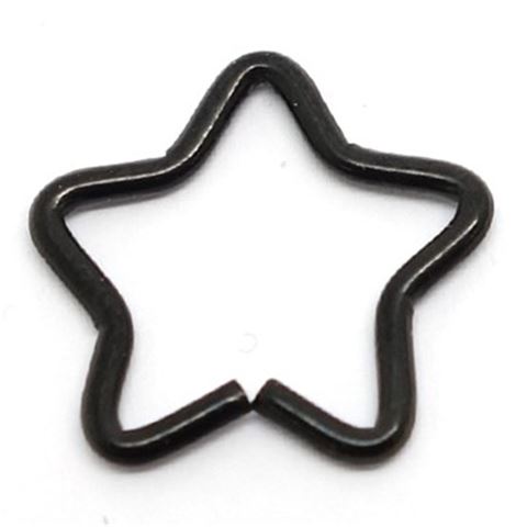 Star-shaped Black Flex Ring