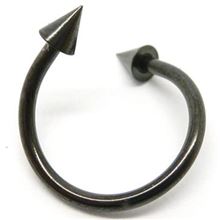 Black Steel Micro Spiral with cones