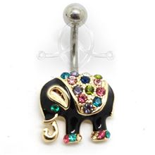 Jeweled Elephant Belly Ring