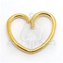 GOLD Clip-On Ring HEART