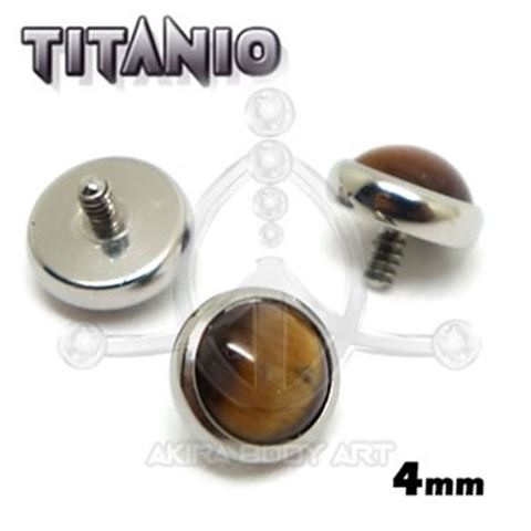 Repuesto titanio ROSCA INTERNA - OJO DE TIGRE