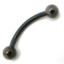 Black steel Micro-curved barbell