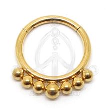 Segmented Ball Ring – Gold Hinge
