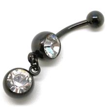 Belly Bar with pendant stone