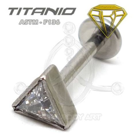 Triangle Labret with Jewel