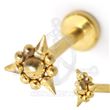 Labret Balls and Spikes R.I. - GOLD (pvd)