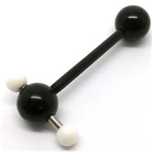 Surgical Steel Barbell with crossed barbell