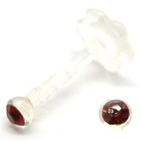 Jewelled Labret with flower-shped base.