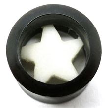 Horn Flesh Plug with Floating Star-White