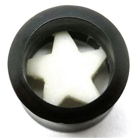 Horn Flesh Plug with Floating Star-White