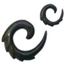 Ear Spiral toothed made from Horn