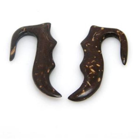 Seahorse Ear Hook made from coconut wood