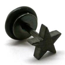 Fake Plug in Black steel with figure of Star.