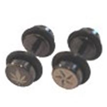 Fake Plug with O-rings and picture, in Black steel