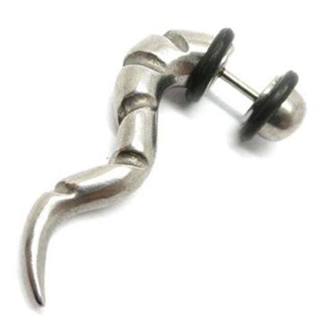 Snake-tail. Fake Ear Hook made from Surgical Steel