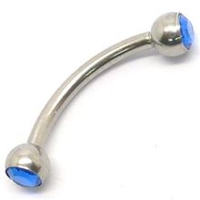 Jewelled Micro-curved Barbell, one fixed end