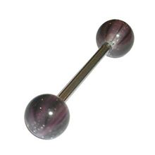 Surgical Steel Barbell with balls in polyester