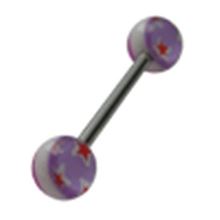 Surgical Steel Barbell with balls in polyester