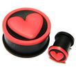 Red heart silicone plug