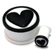white heart silicone plug