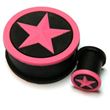 Pink star silicone plug